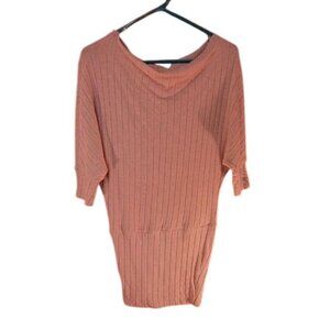 Tan Ribbed Knit Dolman Sleeve Top By Fashion Nova #I-4-43